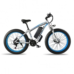 DDFGG Bicicletas eléctrica Bicicleta eléctrica de 26 pulgadas, 1000 W, con batería extraíble de 48 V, 17, 5 Ah, neumáticos grasos para montaña / nieve, bicicleta eléctrica para adultos, hombres y mujeres (color: 5)