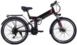 ZJZ Bicicletas eléctrica Bicicleta eléctrica de 26 pulgadas Bicicleta eléctrica de montaña plegable 21 velocidades 36V 8A / 10A Batería de litio extraíble Bicicleta eléctrica para adultos Motor de 300W Material de acero de al