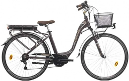 Cicli Cinzia Bicicleta Bicicleta eléctrica de 28 Pulgadas para Mujer Cinzia Sfera Motor Central, Mujer, marrón