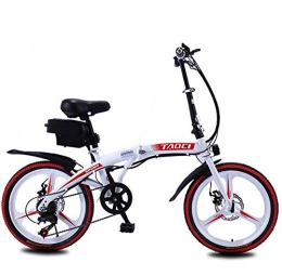 YZ-YUAN Bicicleta Bicicleta eléctrica de ciclomotor para adultos, bicicleta eléctrica plegable inteligente de velocidad de 20 pulgadas, 36V 8 / 10AH, 250W, Motor, bicicleta de montaña de acero al carbono para hombres A