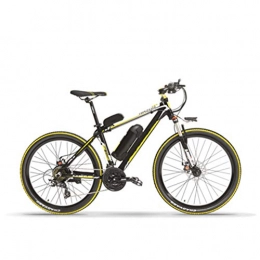Heatile Bicicleta Bicicleta eléctrica de montaña Neumático de 26 Pulgadas 21 velocidades Frenos de Disco Delanteros y Traseros Apto para Hombres y Mujeres, Amarillo