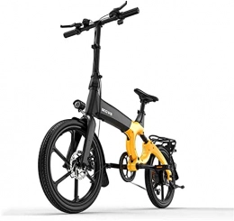 CCLLA Bicicletas eléctrica Bicicleta eléctrica de montaña para Adultos, batería de Litio 384WH 36V, aleación de magnesio Bicicleta eléctrica de 6 velocidades Ruedas de 20 Pulgadas (Color: C)