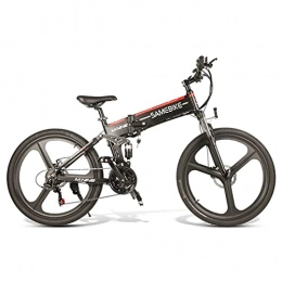 Blackpoolal Bicicleta Bicicleta eléctrica de montaña plegable Pedelec de 26 pulgadas, con batería de litio de 48 V y 10 Ah, motor de 21 velocidades, para hombre y mujer