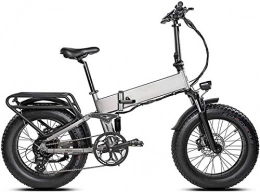 WJSWD Bicicleta Bicicleta eléctrica de nieve, 20 pulgadas 500w plegable Control de Velocidad de bicicleta eléctrica 48v 11.6ah sin escobillas del motor extraíble batería de litio 8 velocidad de recuperación de energí