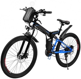 WJSWD Bicicleta Bicicleta eléctrica de nieve, 21 bicicletas de montaña plegable eléctrico con extraíble 36v bastidor 26 Speed ​​Gear unisex a prueba de golpes bicicleta eléctrica 8AH de litio-ion 250w motor de bicicl