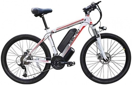 WJSWD Bicicleta Bicicleta eléctrica de nieve, 26 '' Bici de montaña eléctrica 48V 10AH 350W Batería de litio extraíble Batería de bicicleta Ebike para los viajes de ciclismo al aire libre para hombre Trabajar y despl