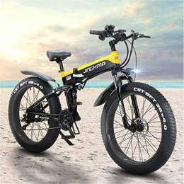 WJSWD Bicicleta Bicicleta eléctrica de nieve, 26 pulgadas de bicicletas de montaña eléctrica, 4, 0 Fat Tire Bike Nieve, 48V500W motor / batería de litio de 13Ah Soft Tail bicicletas, con pantalla LCD y LED frontal Far