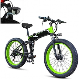 WJSWD Bicicleta Bicicleta eléctrica de nieve, 26''volding Bicicletas eléctricas para adultos, aleación de aluminio Neumático de grasa E-bicicletas Bicicletas All Terreno, 48V 10.4Ah Batería extraíble de iones de liti