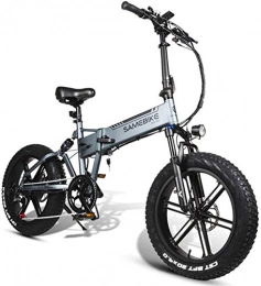 WJSWD Bicicleta Bicicleta eléctrica de nieve, Bicicleta eléctrica, bicicleta de montaña plegable luz 500W del motor de la batería de litio 48V10AH, resistencia 30-50km, asiento ajustable, amplio soporte de carga Bate