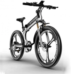 WJSWD Bicicleta Bicicleta eléctrica de nieve, Bicicleta eléctrica plegable, bicicleta de montaña eléctrica del motor 48V400W, 12AH batería de litio 90km resistencia, fuera de la carretera macho y hembra vehículos tod