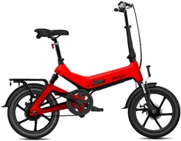 WJSWD Bicicleta Bicicleta eléctrica de nieve, Bicicleta eléctrica, plegable de la bici con 250W de motor sin escobillas, Ayuda de aplicaciones, de 16 pulgadas de la rueda 25 Max Velocidad Km / h E-bici for adultos y