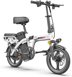 WJSWD Bicicleta Bicicleta eléctrica de nieve, Bicicleta eléctrica Plegable E-bicicleta plegable ligero 350W 48V, marco de aleación de aluminio, pantalla LCD, Tres Modo de conducción, Freno de disco para adultos Ciuda