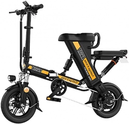 WJSWD Bicicleta Bicicleta eléctrica de nieve, Bicicleta plegable eléctrico for adultos, de 12 pulgadas bicicleta eléctrica / Conmuten E-bici con motor 240W, 48V 8-20Ah batería de litio recargable, 3 modos de trabajo