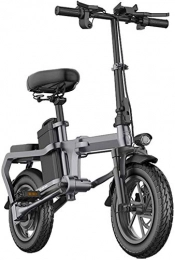 WJSWD Bicicleta Bicicleta eléctrica de nieve, Bicicletas eléctricas plegables para adultos Aleación de aluminio 14in Ciudad E-bicicleta con 48V batería de iones de litio extraíble extraíble sin cadena Ligero Mini Bic