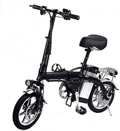WJSWD Bicicletas eléctrica Bicicleta eléctrica de nieve, Bicicletas eléctricas rápidas for adultos de 14" bicicleta plegable eléctrica con 48V 10AH batería de litio 350w de alta velocidad del motor for adultos Batería de litio