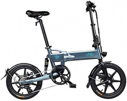 WJSWD Bicicleta Bicicleta eléctrica de nieve, Bicicletas rápidas y Eléctrica en adultos de 16 pulgadas Neumáticos de bicicleta eléctrica plegable 250W motor 6 Velocidades de cambio electrónico de bicicletas for adult