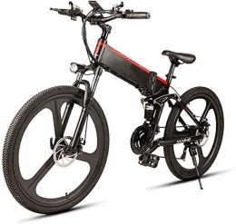 WJSWD Bicicleta Bicicleta eléctrica de nieve, De 26 pulgadas de bicicletas de montaña eléctrica bicicleta asistida eléctrica con extraíble de gran capacidad de iones de litio (48V 350W) 21 Speed ​​Gear y tres modos d