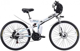 WJSWD Bicicleta Bicicleta eléctrica de nieve, Eléctrica de bicicletas de montaña de 26" de pantalla E-bici plegable de la rueda LED conmuta el 21 de velocidad de bicicletas eléctricas E-bici del motor 500W, tres modo
