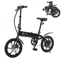 Dyu Bicicleta Bicicleta Eléctrica, DYU 16" Bicicleta Eléctrica Plegable Inteligente, 240W 36V 5Ah Motor Batería de Litio E-Bike Para Adultos y Adolescentes