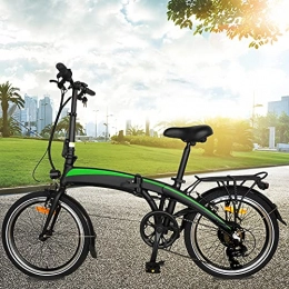 CM67 Bicicleta Bicicleta eléctrica E-Bike Rueda óptima de 20" 250W 7 velocidades Batería de Iones de Litio Oculta 7.5AH extraíble