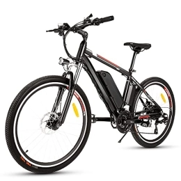 HUAXU Bicicleta Bicicleta Eléctrica Ebike Mountain Bike, Bicicleta Eléctrica de 26" 250W con Batería de Litio de 36V 12.5Ah extraíble y Shimano 21 Velocidades