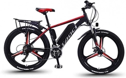 Bicicleta eléctrica para adulto de aleación de aluminio todoterreno, 26 pulgadas, 36 V, 350 W, 13 Ah, extraíble de iones de litio, el Smart Montagne Ebike para hombres, color rojo