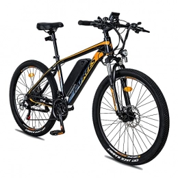 Bicicleta eléctrica para adultos, bicicleta de montaña eléctrica con soporte trasero de 36 V 10 Ah batería extraíble, motor de 250 W de 21 velocidades de desplazamiento de bicicleta de ciudad (negro)