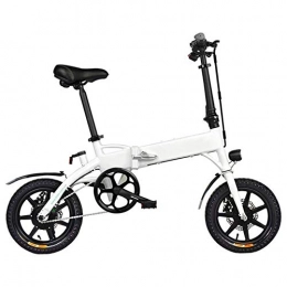 CARACHOME Bicicleta Bicicleta eléctrica para adultos, bicicleta eléctrica plegable con pantalla LCD de neumáticos de 14 pulgadas 3 modos de conducción, para deportes Ciclismo al aire libre Viaje de viaje 250W 36V, Blanco