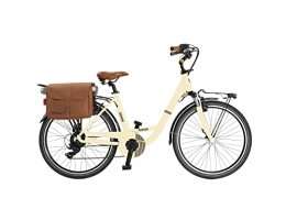 Velomarche Bicicleta Bicicleta eléctrica para mujer clásica 26 BFANG batería 13AP tamaño 46 beige