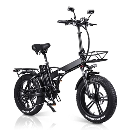 YINGMAO Bicicleta Bicicleta Eléctrica Plegable 20 Pulgadas, Fat Bici Electrica con 48V 15Ah Batería de Lones de Litio Desmontable, E-Bike para Adultos para Ciudad (Hydraulic Brake)