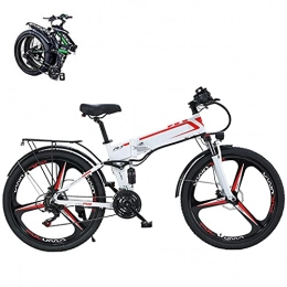 QININQ Bicicleta Bicicleta Eléctrica Plegable, 500W Bicicleta De Montaña Eléctrica para Adultos, 26 Pulgadas E-Bike Bicicleta Electrica Montaña, 21 Velocidades Batería Extraíble de 48 V 10.7Ah