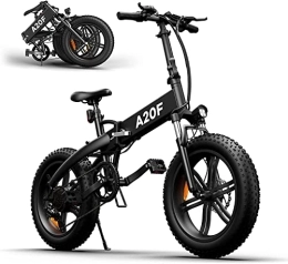 ADO Bicicleta Bicicleta eléctrica Plegable ADO A20F+ 250W, Bicicleta Recargable de aleación de Aluminio, Carga máxima 120 KG, Llanta Gruesa Todoterreno de 20 * 4, 0 Pulgadas, Edición Internacional