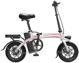 Lamyanran Bicicletas eléctrica Bicicleta Eléctrica Plegable Adulto 14 pulgadas de ruedas portátil ligero marco acero de alto carbono bicicleta eléctrica 400W de motor sin escobillas con extraíble 48V de iones de litio Bicicletas El