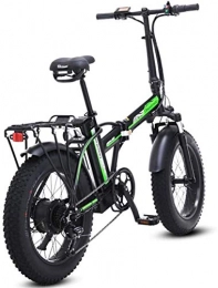 Lamyanran Bicicletas eléctrica Bicicleta Eléctrica Plegable Adulto 20 pulgadas de nieve de bicicleta eléctrica extraíble de iones de litio 500W Urbano del viajero 7 Velocidad E-bici for adultos 48V 15Ah Batería de litio Bicicletas