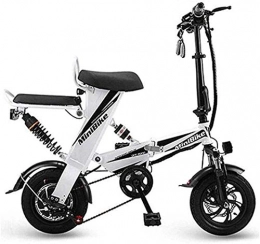 Lamyanran Bicicletas eléctrica Bicicleta Eléctrica Plegable Adulto Bicicleta plegable eléctrica, velocidad máxima 30 km / h con 12 pulgadas de ruedas mini portátil y plegable pequeña batería de litio for hombres y mujeres Bicicleta