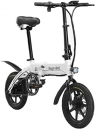 Bicicleta EléCtrica Plegable Adulto Bicicletas de aluminio ligero eléctricas con pedales Power Assist y 36V de iones de litio con Cruise velocidad fija de 14 pulgadas ruedas y cubo del motor 250W