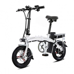 Lamyanran Bicicleta Bicicleta Eléctrica Plegable Adulto De peso ligero plegable de aluminio E-Bici con pedales Power Assist y 48V de iones de litio bicicleta eléctrica con un 14 pulgadas ruedas y cubo del motor 400W Bici