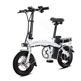 Lamyanran Bicicleta Bicicleta Eléctrica Plegable Adulto Ligero y plegable de aluminio E-Bici con pedales Power Assist y 48V de iones de litio bicicleta eléctrica con un 14 pulgadas ruedas y cubo del motor 400W Bicicletas