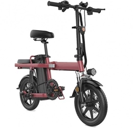 Lamyanran Bicicleta Bicicleta Eléctrica Plegable Adulto Mini Bike scooter pequeño Mate, plegable bicicleta eléctrica, batería de litio de hombres y mujeres adultos ultra ligero y conveniente E-bici, Conducir Kilometraje
