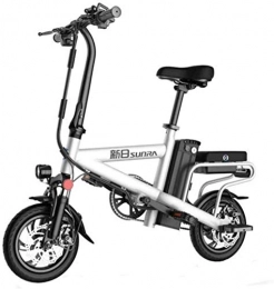 Lamyanran Bicicleta Bicicleta Eléctrica Plegable Adulto Ruedas de 12 pulgadas de aleación de aluminio de peso ligero y material plegable E-Bici con los pedales de 48V de iones de litio 350W bicicletas eléctricas ciclomot