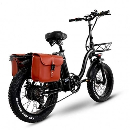HFRYPShop Bicicleta Bicicleta Eléctrica Plegable, Batería de Litio 48V 15Ah, Shimano 7 Velocidades, con Neumáticos Gruesos Vehículo Todoterreno, Kilometraje de Recarga hasta 80km