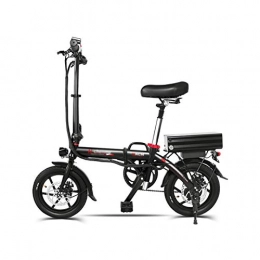 LOMJK Bicicleta Bicicleta eléctrica plegable, bicicleta de montaña eléctrica de neumáticos de 14 pulgadas, batería de litio portátil ultraligero 48V, montar a caballo al aire libre y bicicleta eléctrica de desplazami