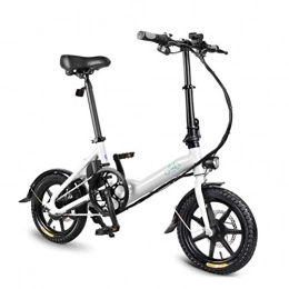 ALBEFY Bicicleta Bicicleta eléctrica plegable, bicicleta eléctrica plegable 250w 14 Bicicleta eléctrica con batería de iones de litio de 36v / 7.8ah con energía eléctrica de 3 velocidades para adultos y adolescentes