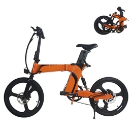 IENYRID Bicicletas eléctrica Bicicleta eléctrica Plegable de 20 Pulgadas, 36V, 8AH, absorción de Choque eléctrico, Bicicleta eléctrica Original, Bicicleta MTB, Bicicleta de Ciudad, Bicicleta eléctrica de Viaje (Orange)