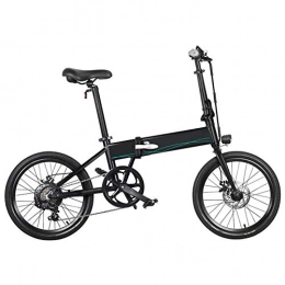 TUKING Bicicleta Bicicleta eléctrica plegable de 20 pulgadas D4S con velocidad variable para adultos, con estuche de herramientas, cargador, engranaje de 6 velocidades, 30 km / h, recibida en 3 – 7 días, color negro