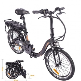 Azkoeesy Bicicleta Bicicleta eléctrica plegable de 20 pulgadas, para hombre y mujer, 250 W, batería de 10 Ah, máx. 120 kg, hasta 55 km