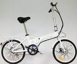 ACBK Bicicletas eléctrica Bicicleta Eléctrica Plegable de Color Blanco con Motor de 250W, Velocidad Máxima 25 Km / H y Ruedas 20””X1, 75
