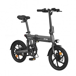 GUOJIN Bicicleta Bicicleta Eléctrica Plegable E-Bike con Motor De 250 W, Rueda De 12 Pulgadas, hasta 25 Km / H, Kilometraje Máximo 80 Km, para Adultos Y Viajeros - Gris
