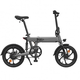 GUOJIN Bicicleta Bicicleta Eléctrica Plegable E-Bike De hasta 25 Km / H con Motor De 250 W, Rueda De 16 Pulgadas, Bicicleta Eléctrica Asiento Ajustable, para Adultos Y Viajeros, Gris