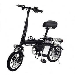 Bicicleta eléctrica plegable en DE - Bicicleta eléctrica de aluminio portátil Utra Light de 14 pulgadas con batería de litio de 48V/12AH y motor de alta velocidad de 350W, velocidad máxima de 35km/h